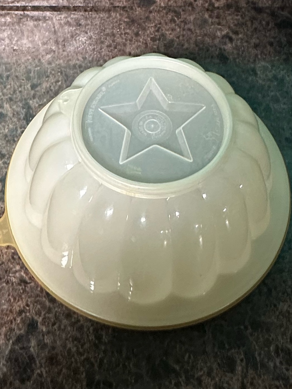 Vintage Tupperware Jello Mold Jel-N-Serve Star Insert White With Lid